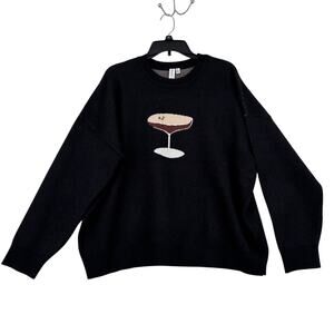 Grace + Karma Sweater Size XL Black Cocktail Cardigan Pullover Viscose Blend